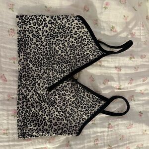 Brandy Melville Leopard Print Crop Top